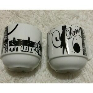 Paris France Eiffel Tower Black White Cup Mugs